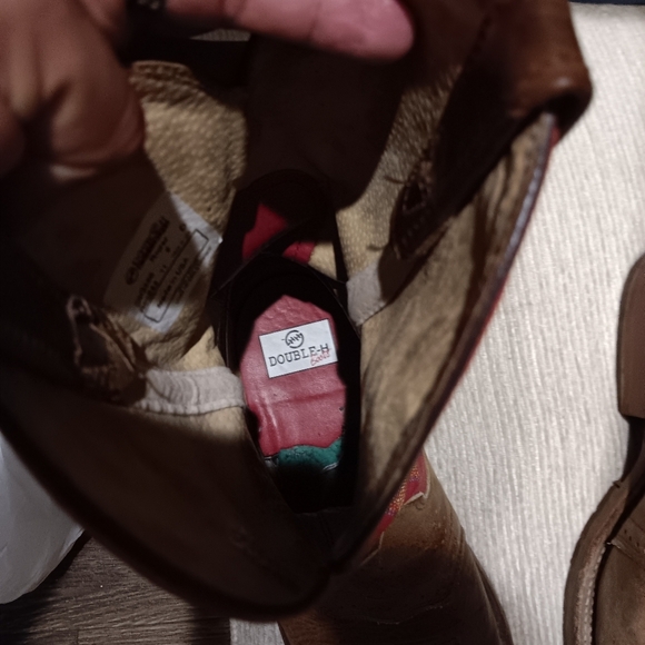 Double-H Boots® Men's 11" Domestic Wide Square Toe ICE Roper Boots Size 8D - Picture 9 of 9